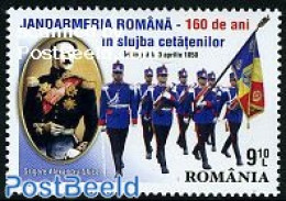 Romania 2010 160 Years Police 1v, Mint NH, History - Various - Flags - Police - Uniforms - Nuovi