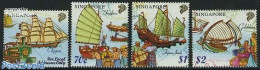 Singapore 1999 Australia 99 4v, Mint NH, Transport - Philately - Railways - Ships And Boats - Trains