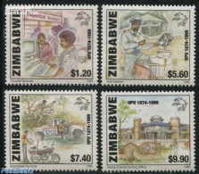 Zimbabwe 1999 UPU 125th Anniversary 4v, Mint NH, Science - Transport - Computers & IT - U.P.U. - Motorcycles - Informatique