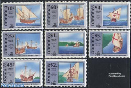 Dominica 1991 Discovery Of America 8v, Mint NH, History - Transport - Explorers - Ships And Boats - Explorers