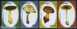 Lesotho 2007 Mushrooms 4v, Mint NH, Nature - Mushrooms - Mushrooms