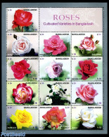Bangladesh 2010 Roses 13v M/s, Mint NH, Nature - Flowers & Plants - Roses - Bangladesch