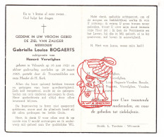 DP Gabrielle Louis Bogaerts 43j. ° Vilvoorde 1921 † 1965 X Honoré Verwilghen // Vanden Brande Swartelé - Devotion Images