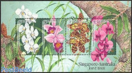 Singapore 1998 Orchids S/s, Joint Issue Australia, Mint NH, Nature - Various - Flowers & Plants - Orchids - Joint Issues - Emissioni Congiunte