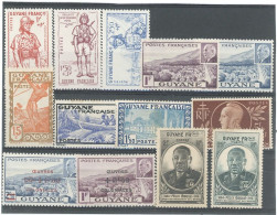 GUYANE  - 1941-45 -N°169 /181  N* - Unused Stamps