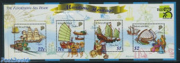 Singapore 1999 Australia 99 S/s, Mint NH, Transport - Philately - Railways - Ships And Boats - Trains