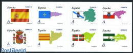 Spain 2009 Flags & Maps 8v S-a In Foil Booklet, Mint NH, History - Various - Flags - Maps - Ongebruikt