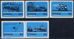 Tonga 1981 Port Au Prince 5v, Mint NH, Transport - Ships And Boats - Ships