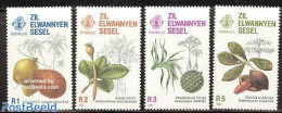 Seychelles, Zil Eloigne Sesel 1987 Trees 4v, Mint NH, Nature - Fruit - Trees & Forests - Obst & Früchte