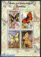 Zambia 1997 Butterflies 4v M/s, Mint NH, Nature - Butterflies - Zambie (1965-...)