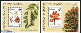 Gambia 1989 Medical Plants 2 S/s, Mint NH, Health - Nature - Health - Flowers & Plants - Gambie (...-1964)