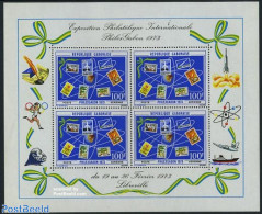 Gabon 1973 Philexgabon S/s, Mint NH, Stamps On Stamps - Ongebruikt