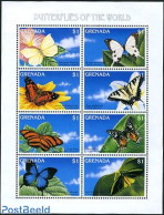 Grenada 1997 Butterflies 8v M/s, Mint NH, Nature - Butterflies - Autres & Non Classés