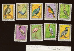 1979 Oiseaux 9 Val Courantes 830/838. Sc548/556 **. Postfrich. MNH - Ongebruikt