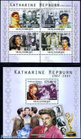 Mozambique 2010 Catherine Hepburn 2 S/s, Mint NH, Performance Art - Mozambico