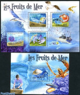 Central Africa 2011 Sea Fruit 2 S/s, Mint NH, Nature - Shells & Crustaceans - Maritiem Leven