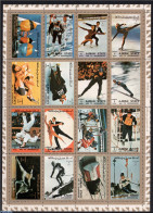 Ajman 1973 Olympic Games 16v M/s, Mint NH, Sport - (Bob) Sleigh Sports - Fencing - Ice Hockey - Judo - Olympic Games -.. - Winter (Other)