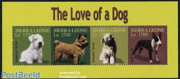 Sierra Leone 2004 Dogs 4v M/s, Mint NH, Nature - Dogs - Other & Unclassified