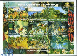 Senegal 1999 Cezanne Paintings 9v M/s, Mint NH, Art - Modern Art (1850-present) - Paintings - Senegal (1960-...)