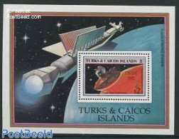 Turks And Caicos Islands 1993 Int. Space Year S/s, Mint NH, Transport - Space Exploration - Other & Unclassified