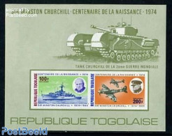 Togo 1974 Churchill S?s Imperforated, Mint NH, History - Transport - Churchill - Aircraft & Aviation - Ships And Boats - Sir Winston Churchill