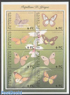 Congo Dem. Republic, (zaire) 2001 Butterflies 8v M/s, Mint NH, Nature - Butterflies - Flowers & Plants - Other & Unclassified