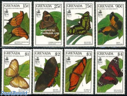 Grenada 1990 Butterflies, Discovery Of America 8v, Mint NH, Nature - Butterflies - U.P.A.E. - Other & Unclassified