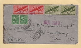 Etats Unis - New York - Station K - 1945 - Par Avion Destination France - Brieven En Documenten