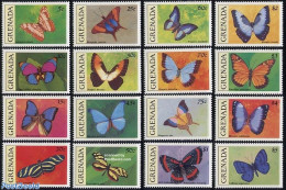 Grenada 1991 Butterflies 16v, Mint NH, Nature - Butterflies - Other & Unclassified