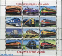 Sierra Leone 1995 Railways 12v M/s, Mint NH, Transport - Railways - Trains