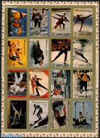 Ajman 1973 Olympic Games 16v M/s, Imperforated, Mint NH, Sport - (Bob) Sleigh Sports - Fencing - Judo - Olympic Games .. - Hiver