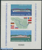 Bulgaria 1988 Donau Convention Imperforated S/s, Mint NH, History - Transport - Various - Europa Hang-on Issues - Flag.. - Ongebruikt