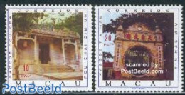 Macao 1976 Temples, Pagode 2v, Mint NH, Religion - Religion - Ongebruikt