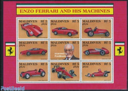 Maldives 1991 Ferrari 9v M/s, Mint NH, Sport - Transport - Autosports - Automobiles - Ferrari - Automobili
