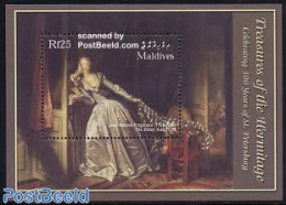 Maldives 2004 Hermitage S/s, Fragonard, Mint NH, Art - Paintings - Malediven (1965-...)