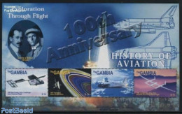 Gambia 2003 Aviation 4v M/s, Mint NH, Transport - Aircraft & Aviation - Aerei