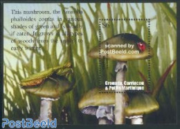 Grenada Grenadines 2002 Mushrooms S/s / Deathcap, Mint NH, Nature - Insects - Mushrooms - Champignons