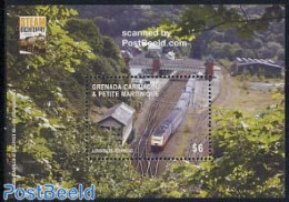 Grenada Grenadines 2004 London To Holyhead S/s, Mint NH, Transport - Railways - Trains