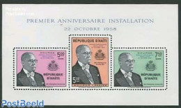 Haiti 1958 Duvalier Election S/s, Perforated, Mint NH, History - Politicians - Haïti