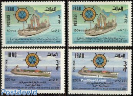 Iraq 1987 Arab Shipping Association 4v, Mint NH, Transport - Ships And Boats - Ships