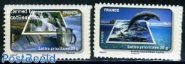 France 2010 Water Festival 2v S-a, Mint NH, Nature - Sea Mammals - Water, Dams & Falls - Unused Stamps