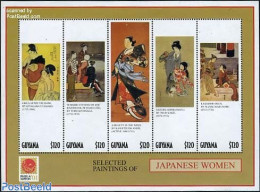 Guyana 2001 Philanippon, Jap> Art, Single S/s From Set, Mint NH, Art - East Asian Art - Paintings - Guyana (1966-...)