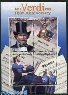 Antigua & Barbuda 2001 G. Verdi 4v M/s, Mint NH, Performance Art - Music - Musique