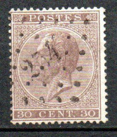 19A Gestempeld Pt 254 MONTZEN - COBA 20 Euro - 1865-1866 Profiel Links