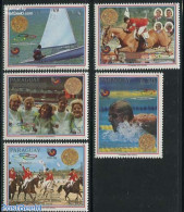 Paraguay 1989 Olympic Winners 5v, Mint NH, Nature - Sport - Horses - Olympic Games - Swimming - Swimming