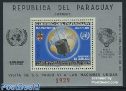 Paraguay 1965 UNO Visit Of Pope S/s, Mint NH, History - Religion - Transport - Various - Coat Of Arms - Religion - Spa.. - Géographie