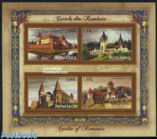 Romania 2008 Castles 4v M/s, Mint NH, Art - Castles & Fortifications - Unused Stamps