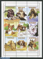 Congo Dem. Republic, (zaire) 1997 Dogs 9v M/s, Mint NH, Nature - Dogs - Sonstige & Ohne Zuordnung
