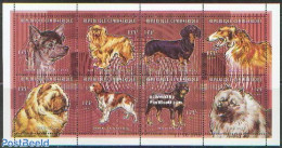 Central Africa 1998 Dogs 8v M/s, Mint NH, Nature - Dogs - Repubblica Centroafricana