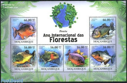 Mozambique 2011 Int. Forest Year, Fish 6v M/s, Mint NH, Nature - Fish - Poissons